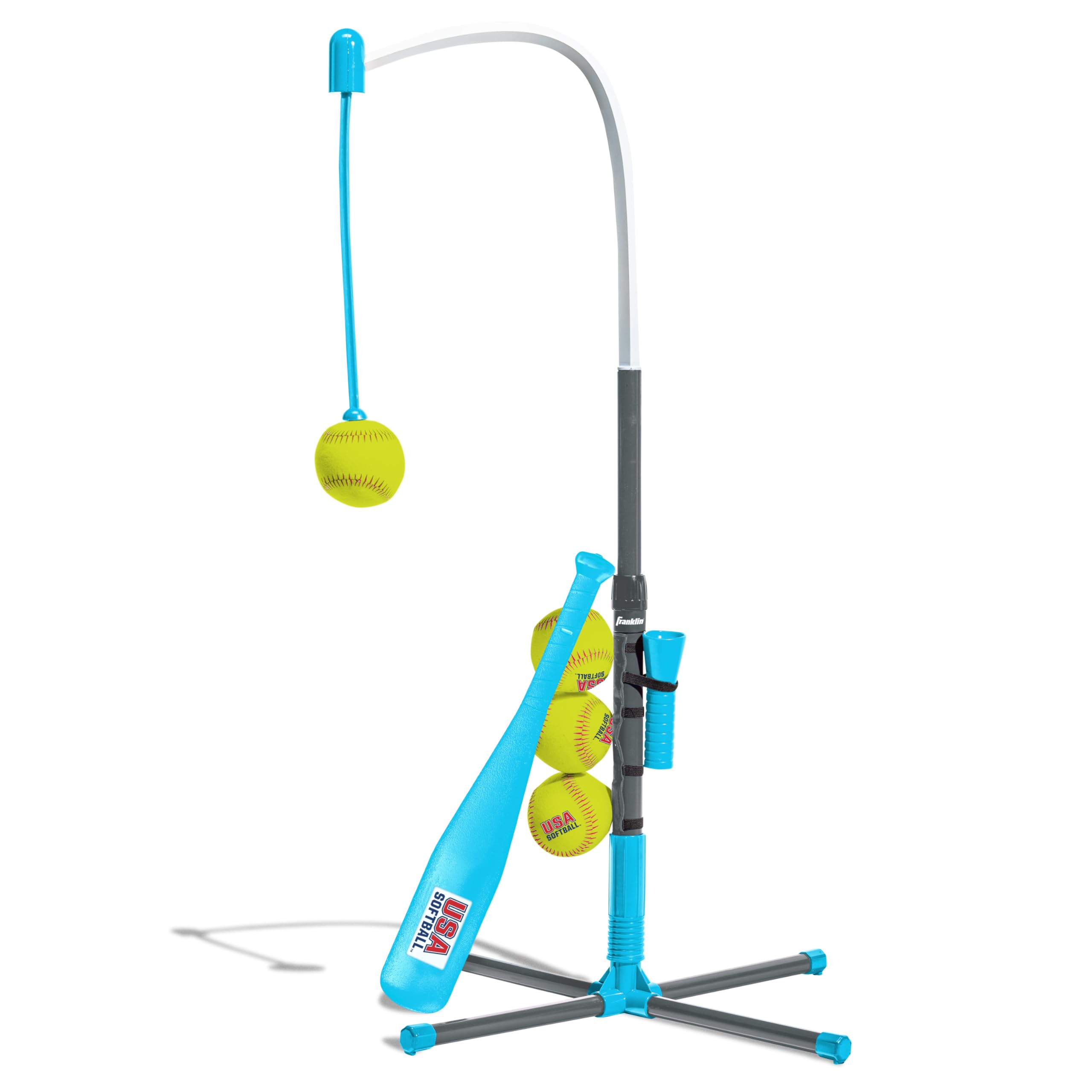 Franklin Sports Grow-with-Me Kids Baseball Batting Tee + Stand Set for Youth + Toddlers - Youth Baseball, Softball + Teeball Hitting Tee Set for Boys + Girls