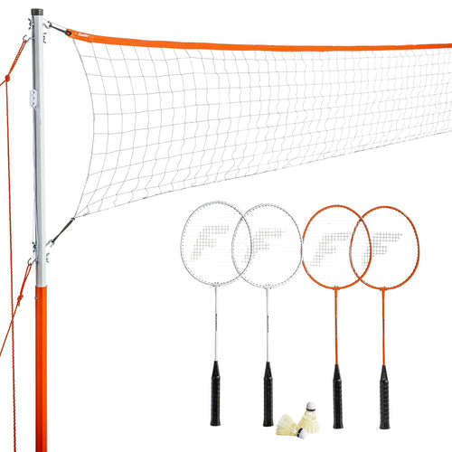 Franklin Sports Badminton Net Sets - Outdoor Backyard + Beach Badminton Net + Equipment Set - (4) Rackets + (2) Birdies + Portable Net Included - Adults + Kids Set
