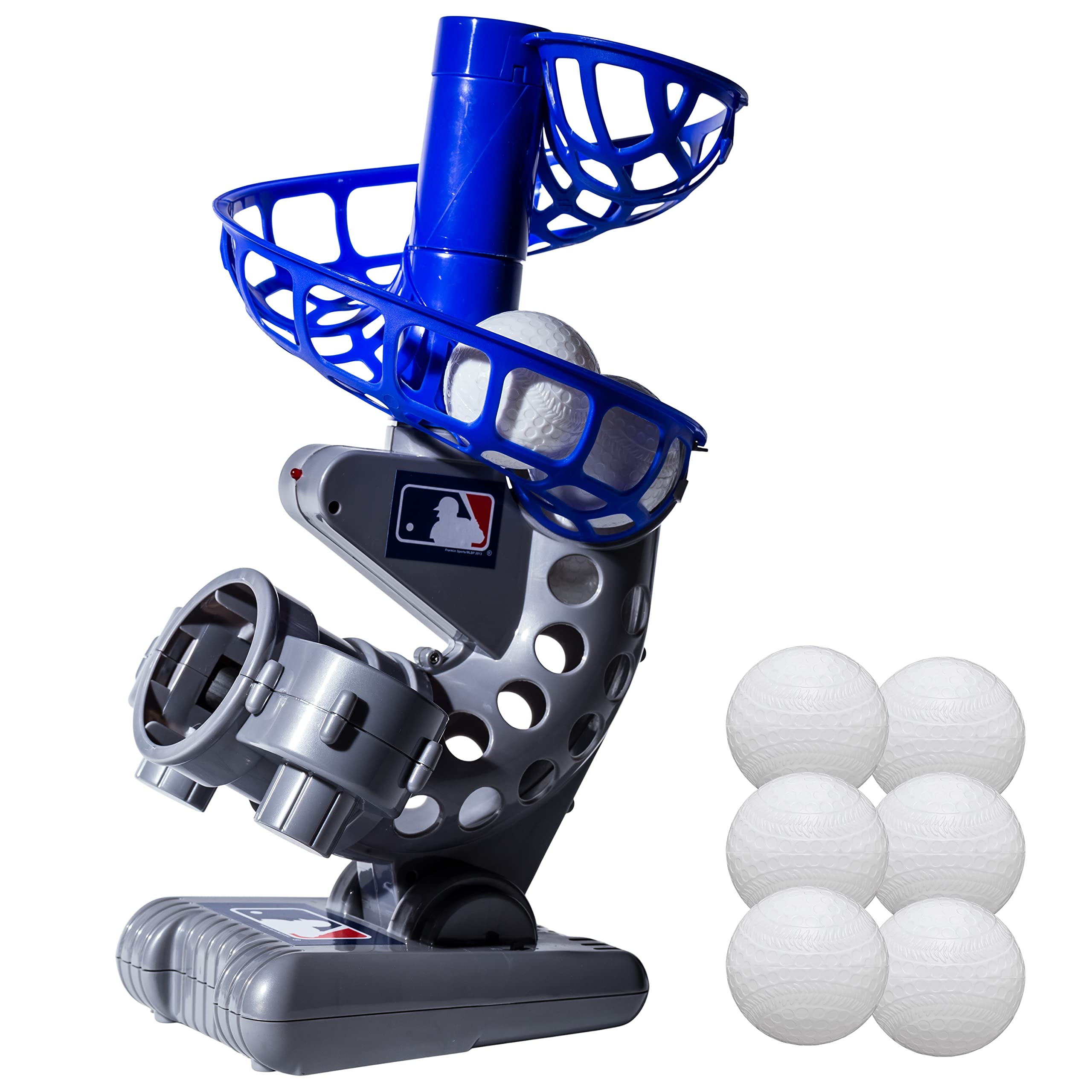 Franklin Sports MLB Electronic Baseball Pitching Machine - Automatic Youth Pitching Machine with (6) Plastic Baseballs Included -Youth Baseball Pitcher
